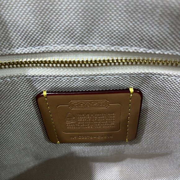 Signature Jacquard Top Handle Shoulder Bag Coach - Picture 4 of 12